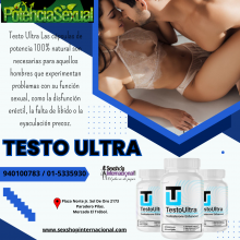 TESTO ULTRA AUMENTA LA TESTOSTERONA - SEXSHOP PLAZA NORTE.